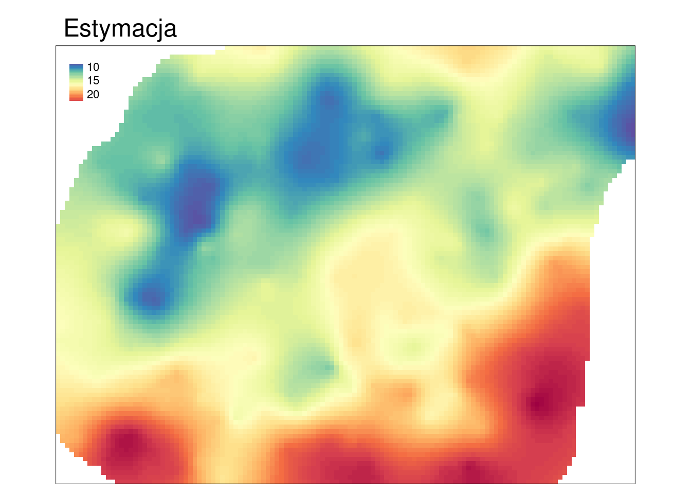 Estymacja (oszacowanie) wartości badanej zmiennej dla całego obszaru.