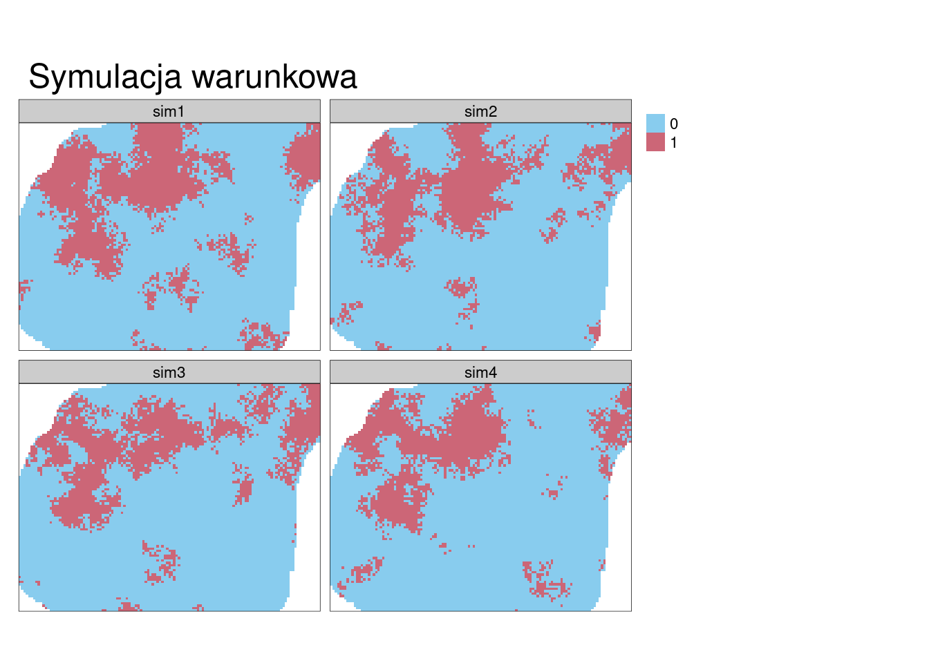Przykłady symulacji danych kodowanych.