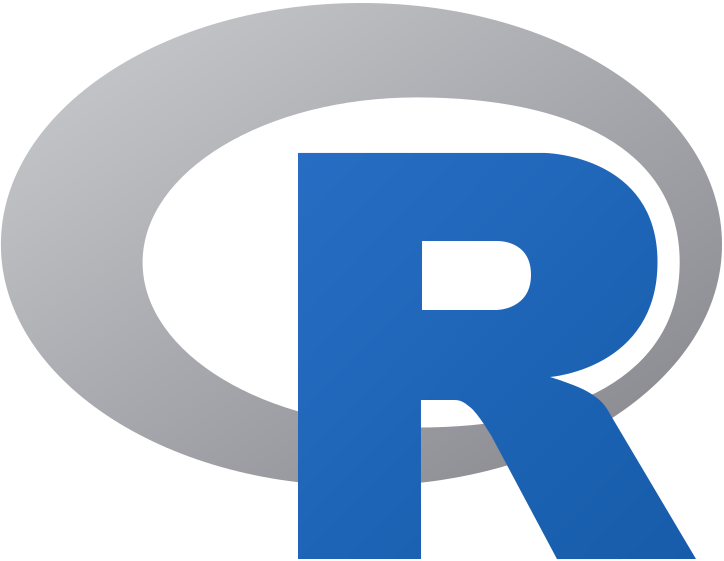 Logo języka programowania R.